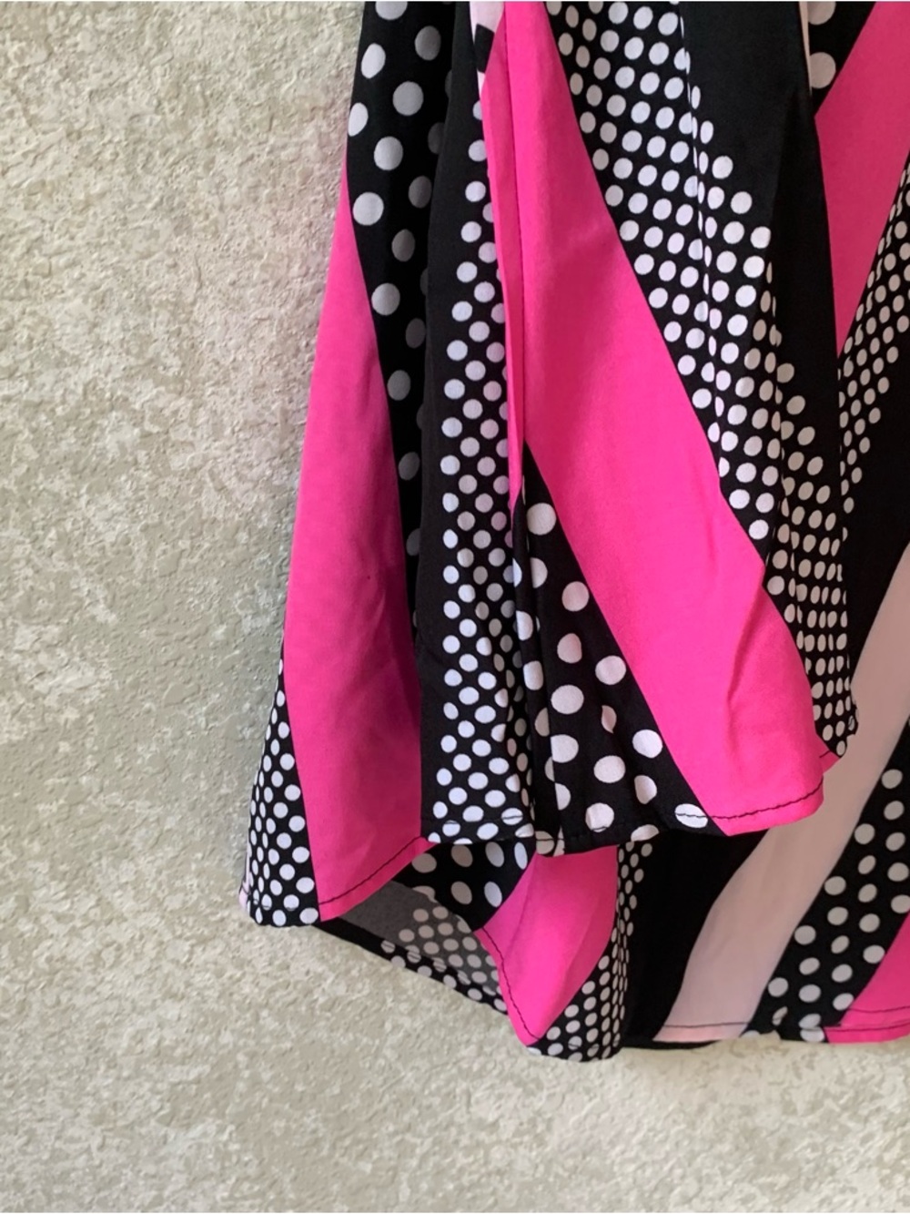 SHEIN Black, White & Light Pink Mixed Pattern Dress Large Lightweight - Picture 5 of 7